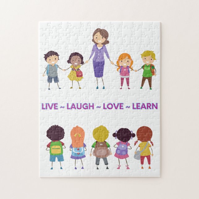 Quebra-cabeça Live ~ Laugh ~ Love ~ Learning School Teacher   (Vertical)