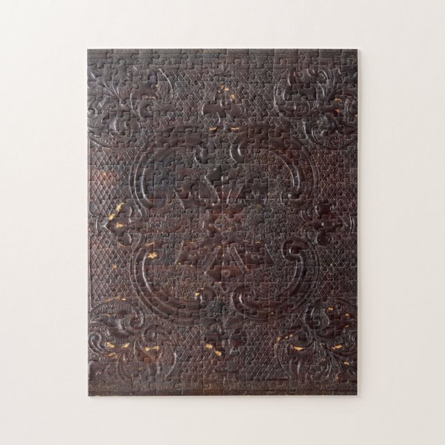 Quebra-cabeça Livro de Couro Antigo Caído (Vertical)