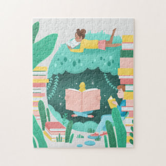 Quebra-cabeça Livros São Meu Lugar Feliz