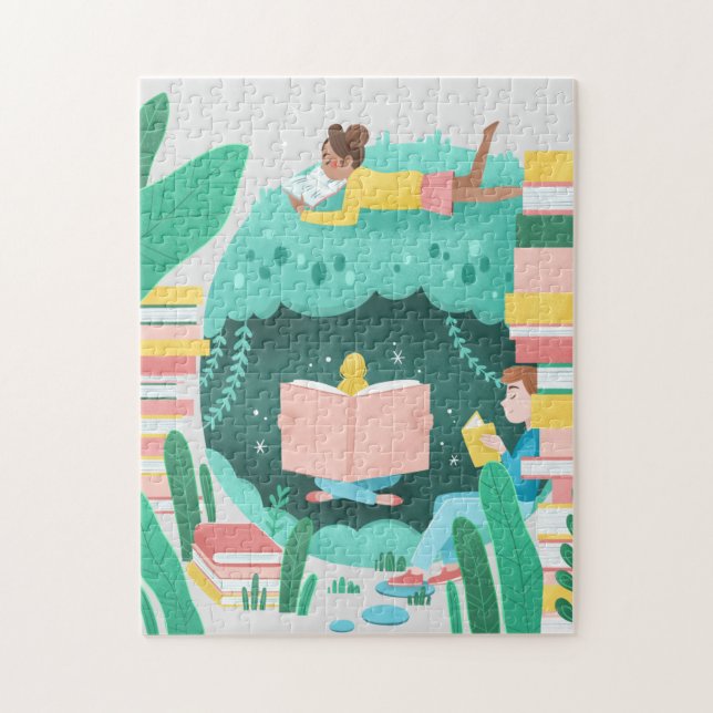 Quebra-cabeça Livros São Meu Lugar Feliz (Vertical)