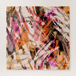 Quebra-cabeça Lixeira da água, fundo de abstrato de vintage.