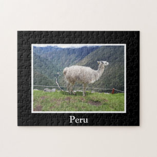 Quebra-cabeça Llama Inca Trail Cusco Peru Andes Mountains Inka