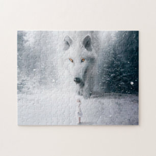 Quebra-cabeça Lobo branco gigante