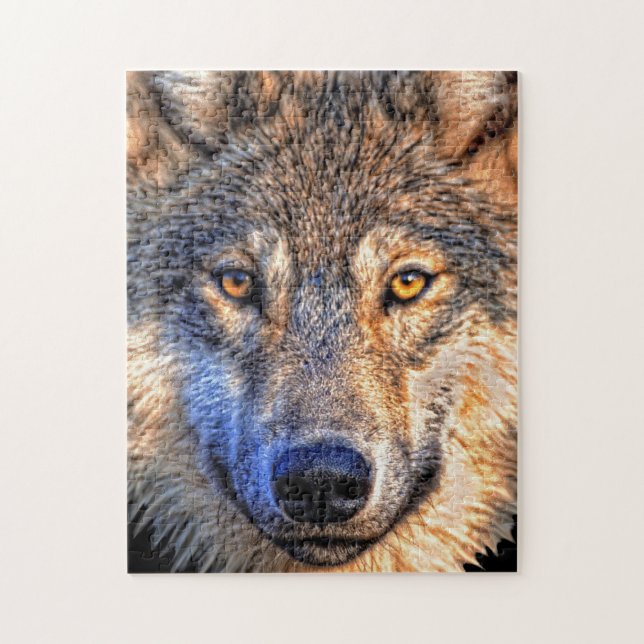 Quebra-cabeça Lobo - Face - (Vertical)