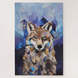 Quebra-cabeça Lobo Geométrico Montanha