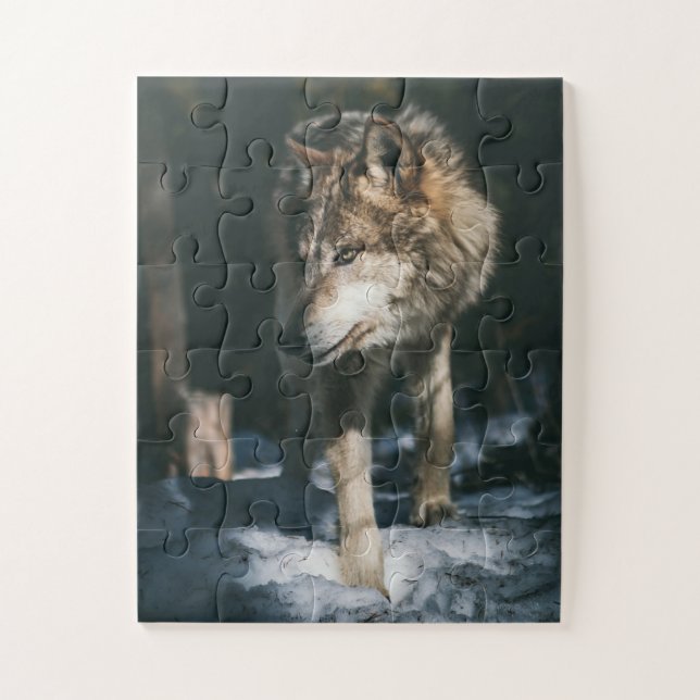 Quebra-cabeça Lobo no Animal Selvagem (Vertical)