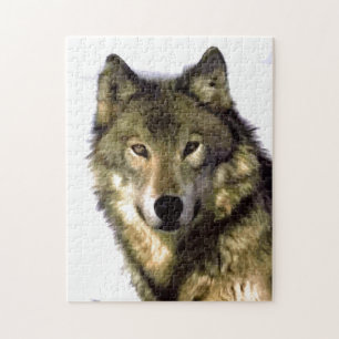 Quebra-cabeça Lobo Retrato Animais Selvagens