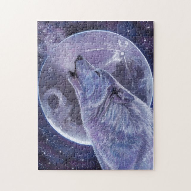 Quebra-cabeça - Lobo Solitário de Michaeline McDon (Vertical)