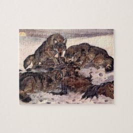 Quebra-cabeça Lobos por Winifred Austen, Animais Selvagens Vinta