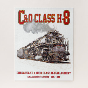 Quebra-cabeça Locomotiva a Vapor C&O Classe H-8 2-6-6-6 Alleghen