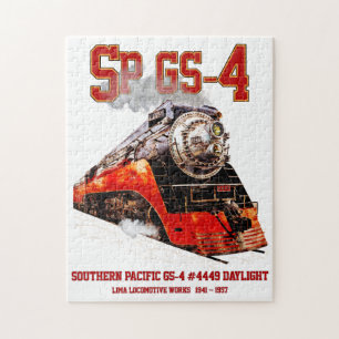 Quebra-cabeça Locomotiva a Vapor Clássica Southern Pacific GS-4