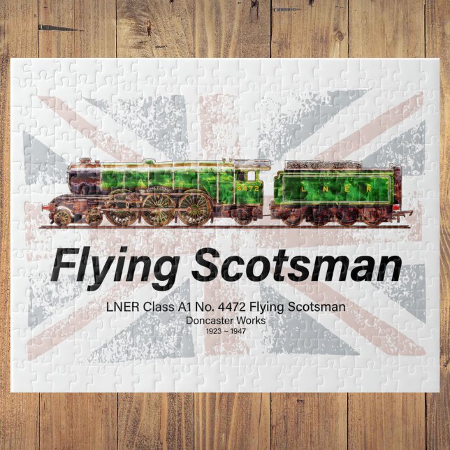 Quebra-cabeça Locomotiva a vapor Flying Scotsman Inglês (Criador carregado)