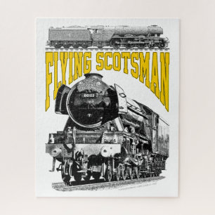 Quebra-cabeça Locomotiva a Vapor Flying Scotsman. Trem LNER 1923
