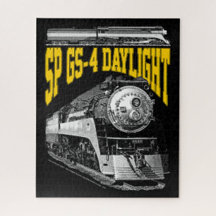 Quebra-cabeça Locomotiva a Vapor SP GS-4 Daylight. Trem 4449