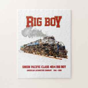 Quebra-cabeça Locomotiva Americana de Comboio de Vintage com Big