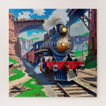 Locomotiva Vintage a Vapor num Canyon Cênico