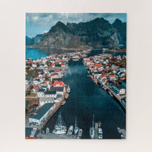 Quebra-cabeça Lofoten Archipelago, Noruega Waterway