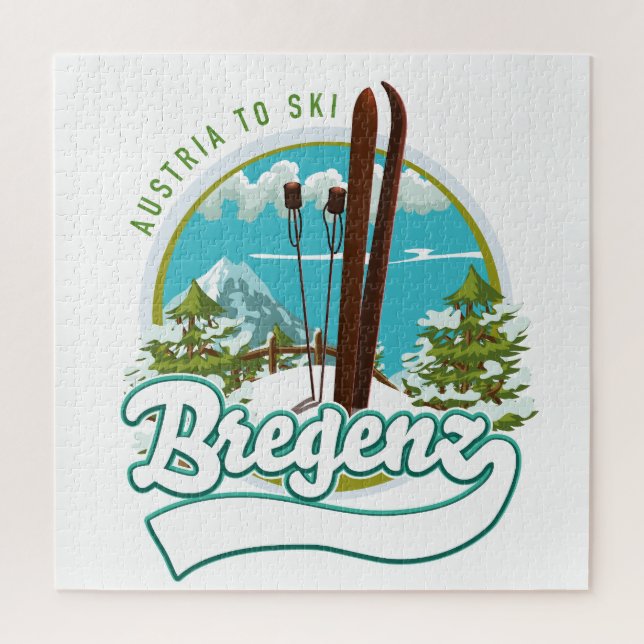 Quebra-cabeça Logotipo de esqui de Bregenz Áustria (Vertical)