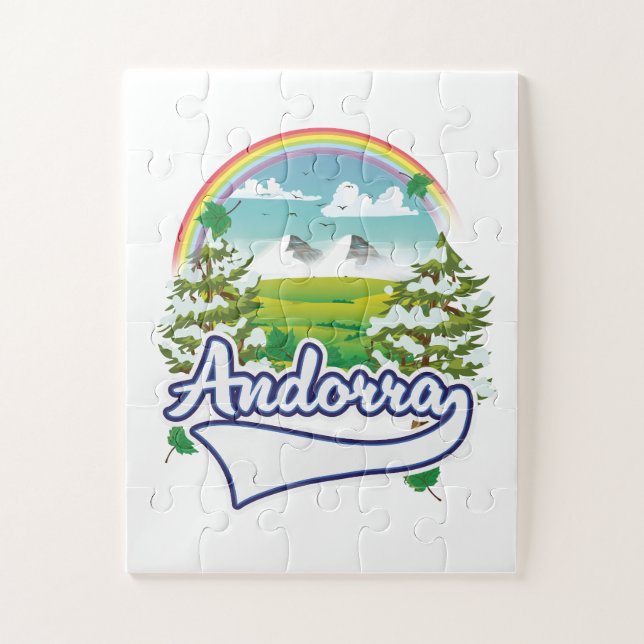 Quebra-cabeça Logótipo do viagem Andorra (Vertical)