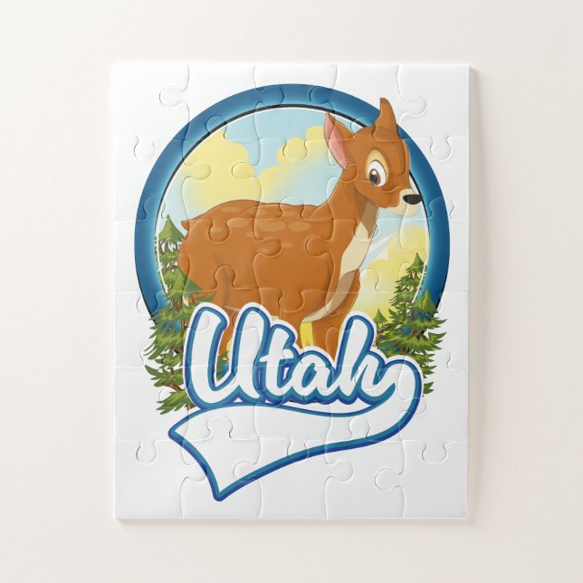 Quebra-cabeça logotipo Viagem Deer de Utah (Vertical)