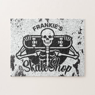 Quebra-cabeça Loja de Skate Skateboard Caveira Personalizada ADD