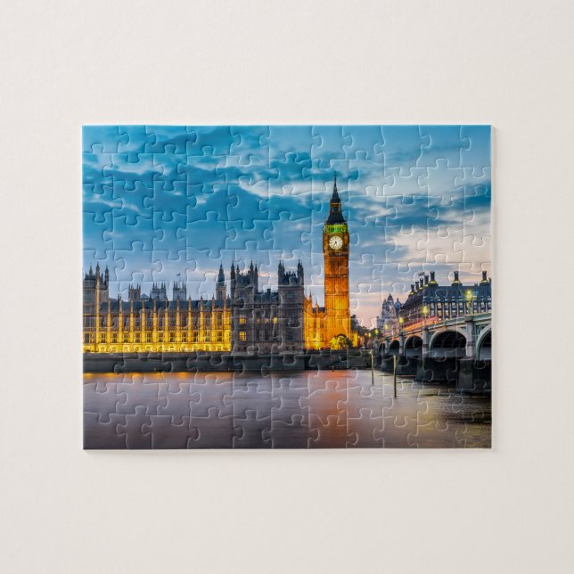 Quebra-cabeça London Big Ben Houses do Parlamento Skyline (Horizontal)