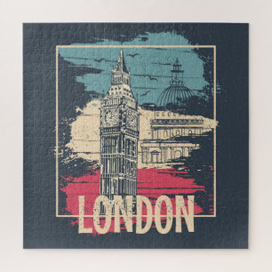 Quebra-cabeça London Big Ben: Poster de tipografia