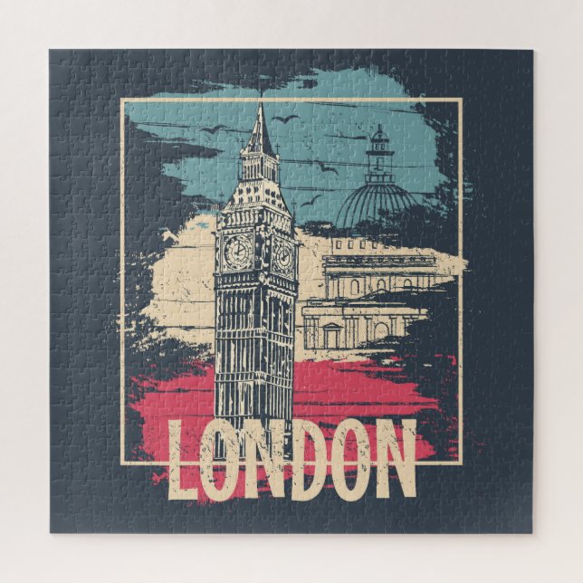 Quebra-cabeça London Big Ben: Poster de tipografia (Vertical)