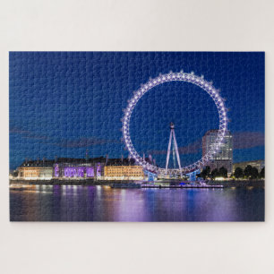 QUEBRA-CABEÇA LONDON EYE FERRIS ROSTA À NOITE