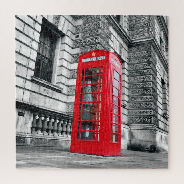 Quebra-cabeça London Red Phone Box - 20x20 - 676 pcs. (Vertical)