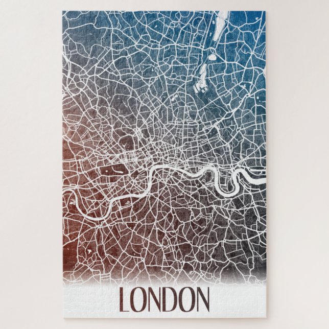 Quebra-cabeça London United Kingdom City Map Viagem (Vertical)