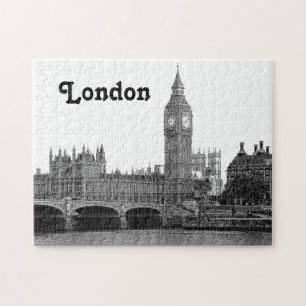 Quebra-cabeça Londres Inglaterra - Skyline Etch