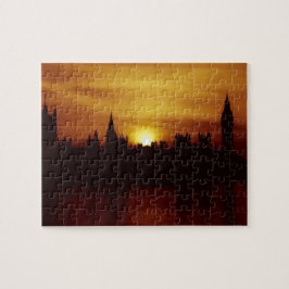 Quebra-cabeça Londres no Sunset - Parlamento - 8x10 - 110 pc