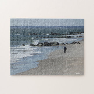 Quebra-cabeça Longo inverno caminha na praia