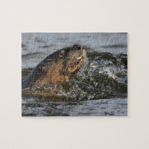 Quebra-cabeça lontra de rio