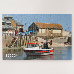 Quebra-cabeça Looe: Navio de pesca, Cornwall, Inglaterra