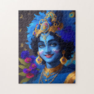 Quebra-cabeça Lord Krishna Indian Deus Deity