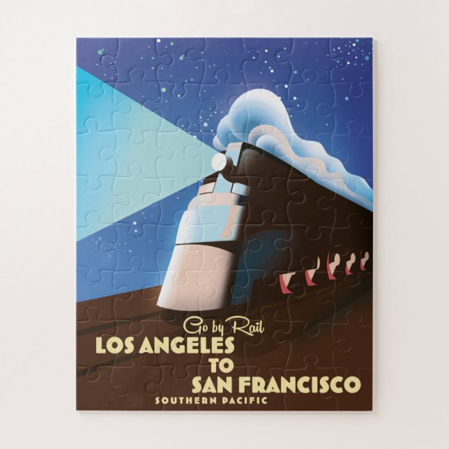 Quebra-cabeça Los Angeles a San Francisco Rail poster (Vertical)