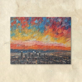 Quebra-cabeça Los Angeles at Sunset Abstract 