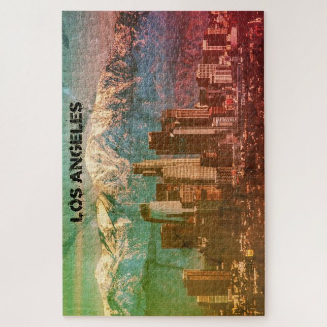 Quebra-cabeça Los Angeles California em Winter San Gabriel (Vertical)