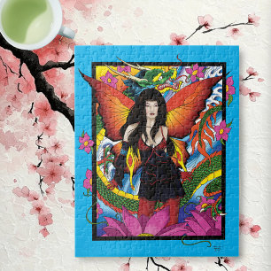 Quebra-cabeça Lotus Fairy e Dragon