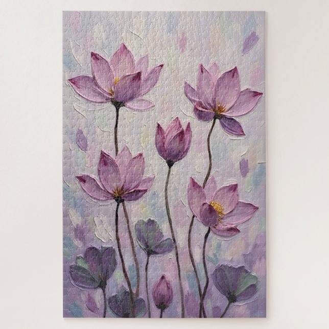 Quebra-cabeça Lotus – Oil Painting (Vertical)