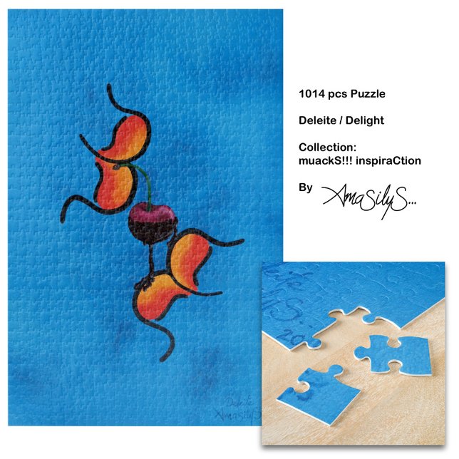 Quebra-cabeça Louco muack!! - AmaSilyS - 1014 pcs Art (Have fun putting together this delicious puzzle!)