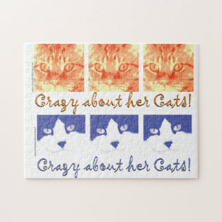 Quebra-cabeça Louco sobre os Gatos dela