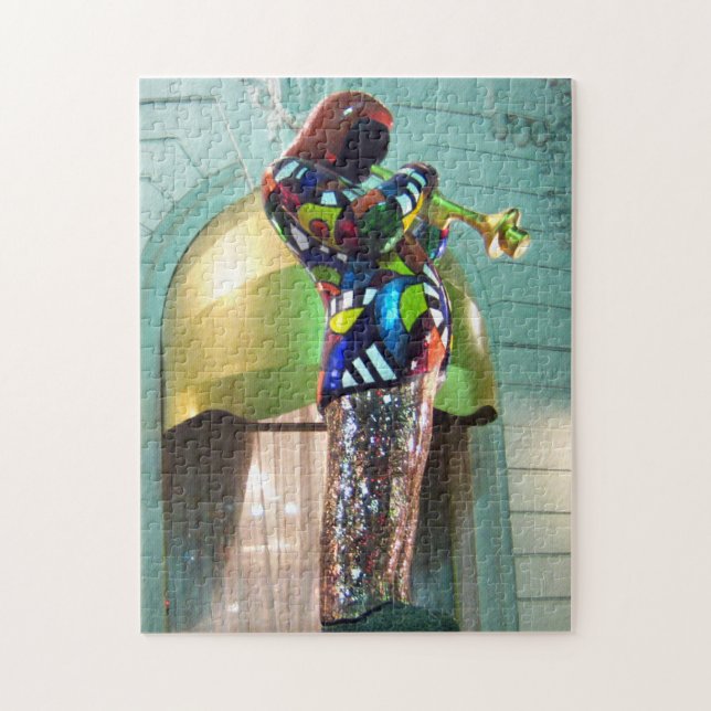 Quebra-cabeça Louis Armstrong Statue Nice França Rivieria France (Vertical)