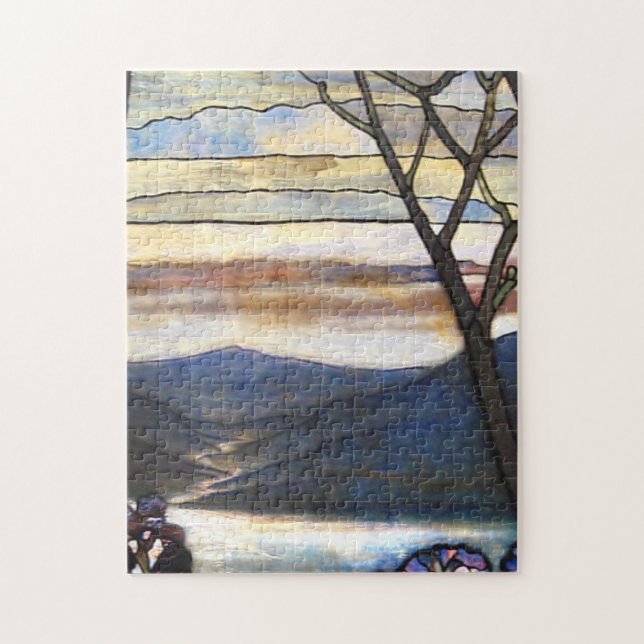 Quebra-cabeça Louis Comfort Tiffany - Vidro Estreito 4 Magnolias (Vertical)