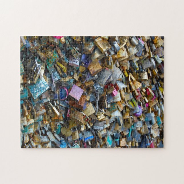 Quebra-cabeça Louvre Paris. (Horizontal)