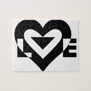 Quebra-cabeça Love Black Graphic