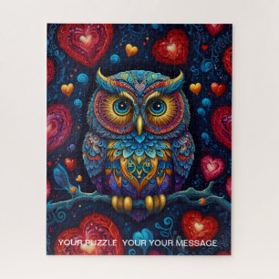 Quebra-cabeça Love Heart Owl