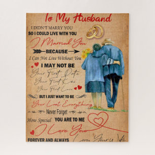Quebra-cabeça Love Husband   Carta Ao Meu Marido Eu Te Amo
